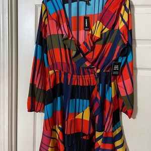 Flirty faux wrap dress